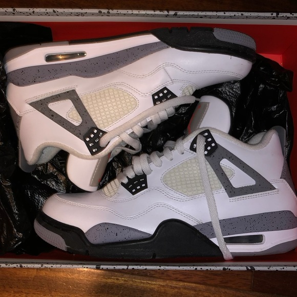 Air Jordon 4 retro Nike GOAT black white grey sneaker runner basketball shoes - Picture 7 of 8